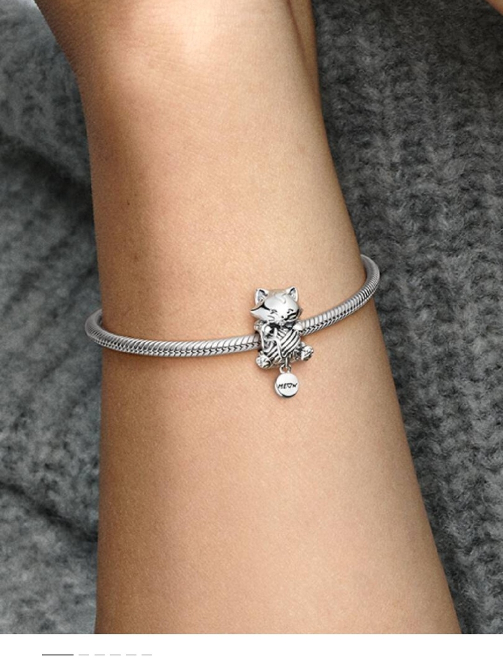 Pandora Kitten And Yarn Ball Charm
